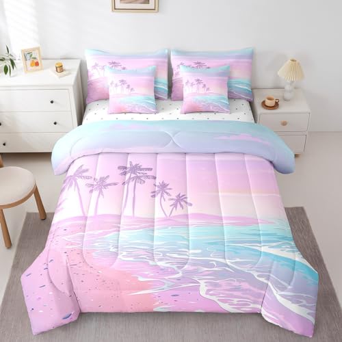 Juego de ropa de cama de cocotero de 7 piezas para transformar dormitorios individuales 4