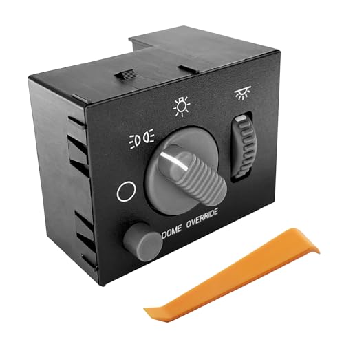 Headlight Switch Dimmer Switch Gray Knob | Replacement for 1999-2002 Chevy Avalanche Silverado Suburban Tahoe & GMC Sierra Yukon | Replaces# 15755595 D1534G DS-968