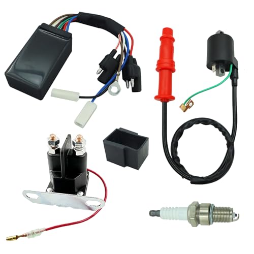 CDI Box for Polaris Sportsman 500 1996-2001,for Polaris Big Boss Magnum Worker Ranger 500 ATV with Ignition Coil&amp;Starter Solenoid Relay Spark Plug