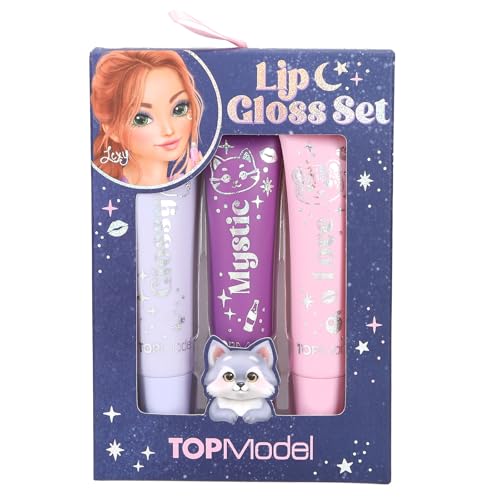 Depesche 13813 TOPModel - Lipgloss Set Beauty and Me 3 glänzende Lipglosse in Pink- und Rosatönen mit unterschiedlich fruchtigen Düften