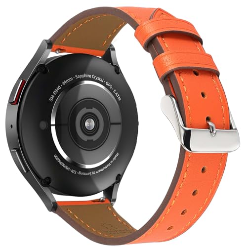 22mm Premium Italy Leather Watch Bands Compatible with Samsung Watch 3 45mm, Galaxy 46mm, Gear S3 Frontier, Quick Release Wear-resistant Leather Watch Straps Replacement Band for Women Men(Pack of 2)