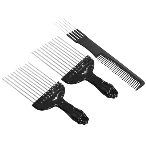 Set de 3 Peines Metal Afro Pick para Cabello miniatura 1