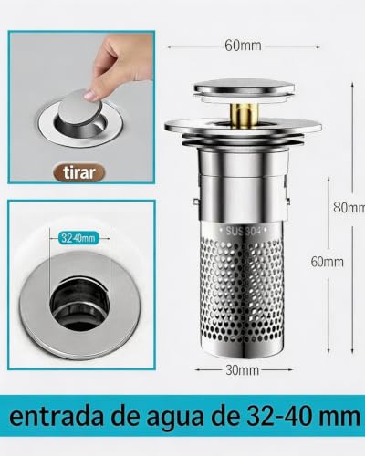 Céspol para lavabo de plástico 12 Imagen adicional
