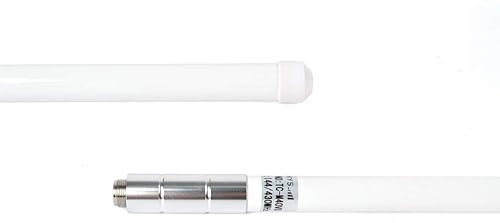 Miniatura 3 de HYS TC-40UV Dual Band VHF UHF 6.6 ft 27.6 in 144430Mhz 2.5dBi 100W 15.7 pulgadas Antena base de fibra de vidrio al aire libre con SO239 (UHF hembra)