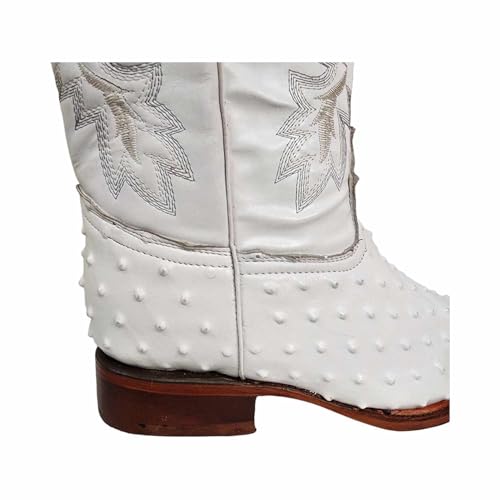 Dona Michi Men Cowboy boot's Leather Ostrich Print Back Cut 2x Toe Westerm Handcrafted Luxury Boots4