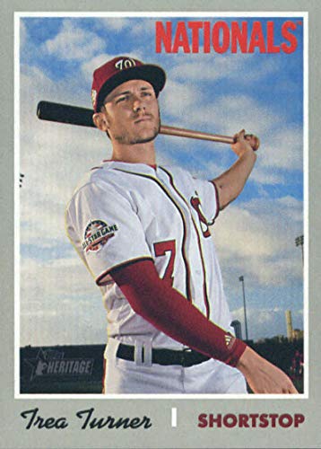 2019 Topps Heritage #455 Trea Turner Washington Nationals SP Baseball Card
