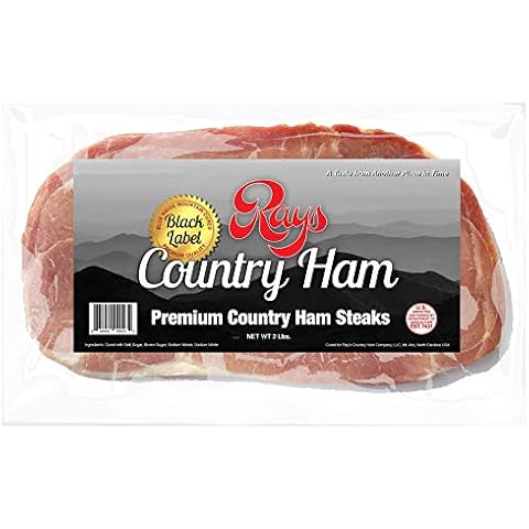Rays Country Ham | Premium Country Ham Steaks 2 lb. / 4-8 oz Packs | The Real Thing | Authentic Blue Ridge Mountain Dry-Cured Cover