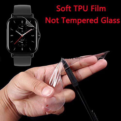 Youniker Paquete de 6 protectores de pantalla compatibles con Amazfit GTS 2 para Amazfit GTS2 Smartwatch Protectores de pantalla de lámina transparente HD antiarañazos, antihuellas dactilares - imagen 5