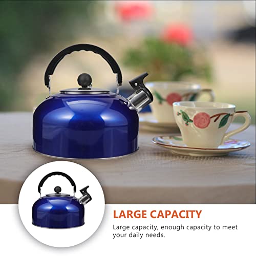 STOBAZA Whistling Tea Kettle Stainless Steel Stove Top Boiling Kettle with Ergonomic Handle for Tea Coffee Water and Daily Home Kitchen Use 2.10 Quart by STOBAZA - Used condition - Image 7