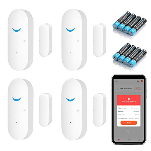 Molczov DOOR WINDOW SENSOR Smart Door Sensor Alarm Wireless, Wifi Door Window Detector With 8 Batteries, Smart Linkage Window Door Contact Sensor For Home Security Compatible cover
