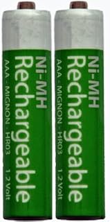 Cordless Telephone Rechargeable Batteries - 2 x AAA NiMh (Nickel Metal Hydride) - Fits: Amplicom, Audioline, Binatone, BT (inc Diverse, Studio, Graphite, etc), Doro, Geemarc, iDect, MagicBox, Panasonic, Philips, Sagem, SagemCom, Siemens, Gigaset + most