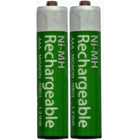 Cordless Telephone Rechargeable Batteries - 2 x AAA NiMh (Nickel Metal Hydride) - Fits: Amplicom, Audioline, Binatone, BT (inc Diverse, Studio, Graphite, etc), Doro, Geemarc, iDect, MagicBox, Panasonic, Philips, Sagem, SagemCom, Siemens, Gigaset + most others (Battery mAh Designed for Cordless Phones, although will also fit other devices) Cover