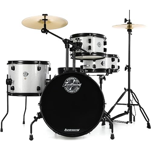 Ludwig Questlove Pocket Kit 4-piece Complete Drum Set Silver Sparkle Finish