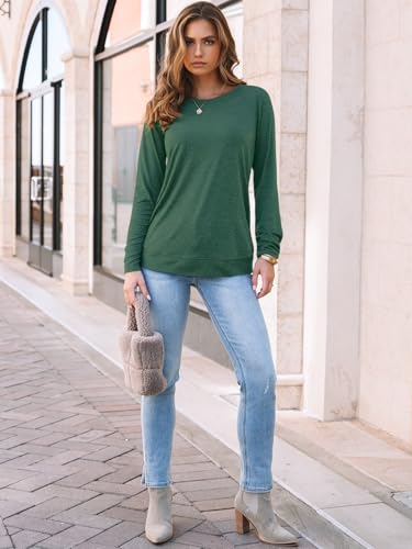 Image of AUTOMET Womens Long Sleeve Crewneck Shirts Fall Tops