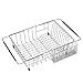Slideep Cutlery Utensil Silverware Drying Rack, Flatware Storage Solution Basket with Hooks for Kitchen Dish Drainer Dish Drying Rack, RustProof 304 Stainless Steel
