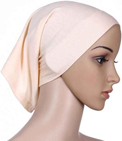 Bobury Women Headscarf Elastic Sweat Absorbent Cotton Underscarf Hijab Tube Cap