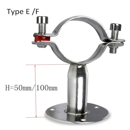 Support de collier de serrage pour tuyau SS304 de 70-76mm avec embase fixe - 7