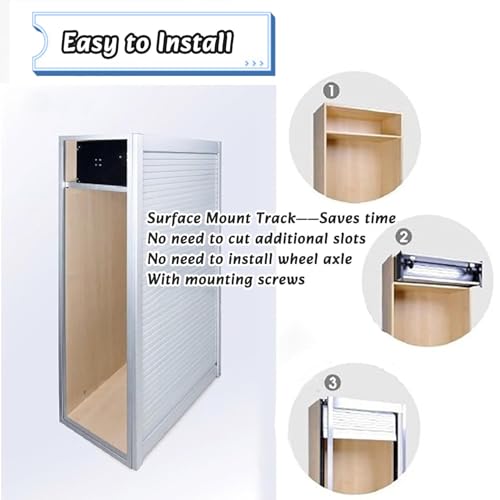 Image of Sliding Door, Foldable Replacement Panel for Storage Cabinet, Customizable ABS, Easy to Install with Assembly Hardware