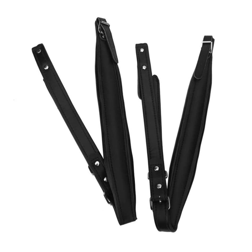 Sangles D'accordéon Carrosses De Piano Rembourrées Bandes En Cuir Bandes Basses Basses En Cuir Pu Réglable Bretelles Universal Bretelles Courroie 2pcs