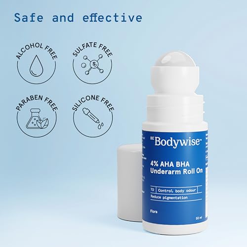 Image of Be Bodywise Sunscreen Cream Spf 30 & Underarm Roll On 50Ml|1% W /W Salicylic Acid, 1% Mandelic Acid, 2% Lactic Acid|Ultra Lightweight, No White Cast|Prevents Odor, Fades Pigmentation All Skin Type