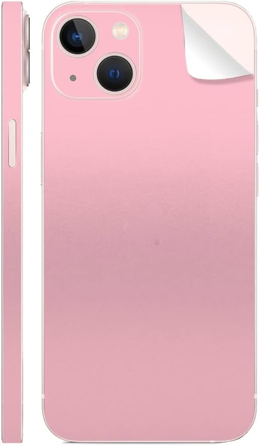 SopiGuard Sticker Skin for iPhone 13 mini Precision Edge-to-Edge Rear and Side Panels Vinyl Decal (Satin Pearl White)