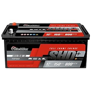 BlackMax LKW Batterie 150Ah anstatt 120Ah 135Ah 140Ah Traktor Landmaschinen Starterbatterie 12V 800A/EN