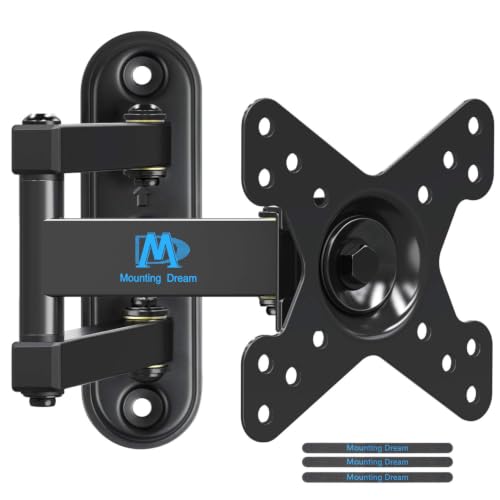Mounting Dream Full Motion Monitor TV Mount for 10-26 Inch TVs up to 33lbs