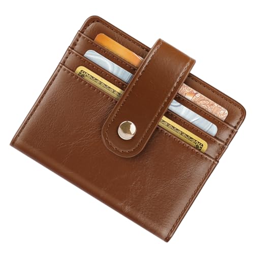 Small Wallets for Women Slim Minimalist for Bifold Credit Card Holder for Pocket or Purse, Brown3