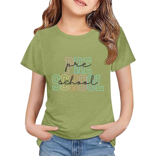 Toddler Back to School Shirt Kids Boys Girls First Day of Preschool Tshirt Youth Cute Graphic (a-Mint Green, 2-3 Years)