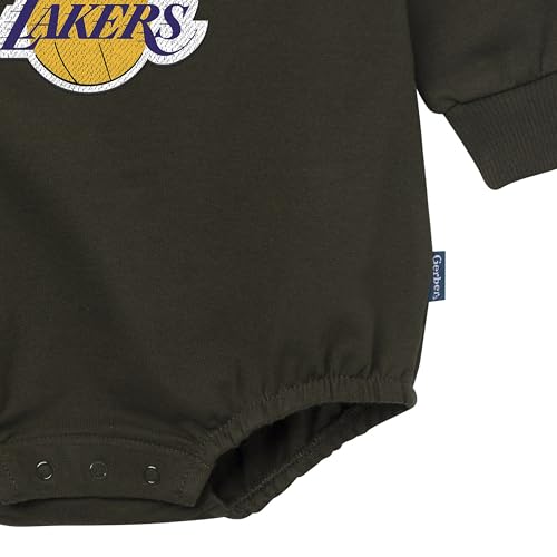 Gerber Unisex Baby NBA Team Sweatshirt Bubble Romper, Los Angeles Lakers, 18 Months - image 4
