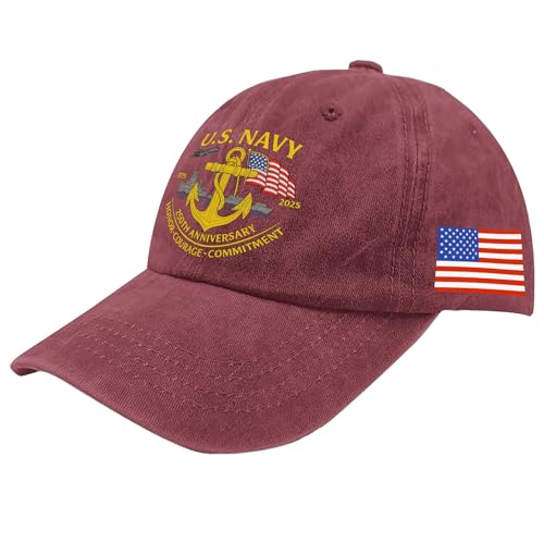 US 250 Years 1776-2026 250th Anniversary Hat for Mens Fashion Washed Distressed