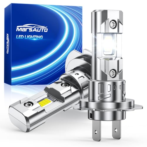 Image of Marsauto - H7 led lights for car- High-Performance H7 Led Bulb- 2 Bulbs | 1:1 Mini Size, 6500K Cool White, Plug and Play, IP68 Waterproof