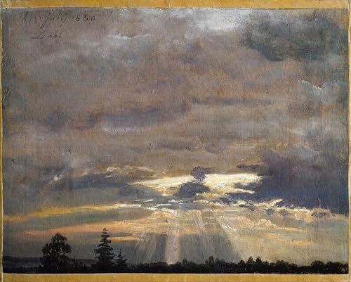 Cuadro Pintura Murales Decor de Johan Christian Dahl Estudio de nubes 60x90cm