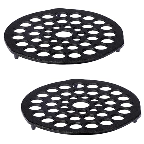 Cast Iron Trivet 2 PCS Set, 8-Inch Heavy Duty Meat Rack for Dutch Ovens by OGANAZI - Used condition - US$21.85