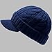 rxjylrjw 55-59cm Blue Knit Newsboy Caps with Warm Fleece Linned Women Winter Fashion Wool Beret Men Outdoors Short Brim Baseball Hats (US, Alpha, One Size, Head 55-59cm, Blue)