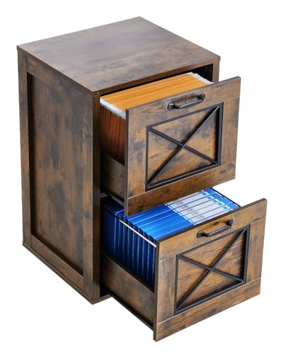 VEVOR Classeur vertical à 2 tiroirs, caisson de bureau robuste avec tringle de suspension réglable à 2 niveaux, rangement document pour dossiers format...
