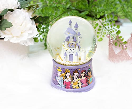Silver Buffalo Disney Princess Castle Featuring Cinderella, Aurora, Belle, Ariel, and Jasmine Light Up Snow Globe, 100mL by Silver Buffalo - Image 5