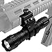 WINDFIRE Tactical Flashlight 2200 Lumens LED Hunting Light Matte Black with Quick Release Picatinny Rails Offset Mount, Remote Pressure Switch