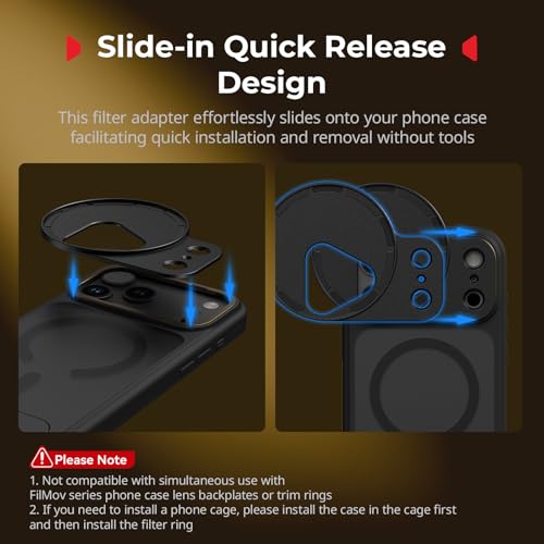 SMALLRIG FilMov 67-mm-Magnetfilterringadapter für SmallRig-Telefonhüllen (für iPhone 17 Pro Max 5551/5552), kompatibel mit SmallRig 67mm-Magnetfiltern der Serie (4726/4581/4582/4583/5169/5170) – 5548