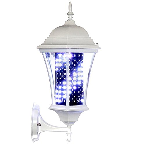 MEIFAYPTI LED Retro Barber Pole Porch Light Salon Illuminated Rotating for Professional Hairdresser Salon Shop Sign Blue White Red Stripes, 2