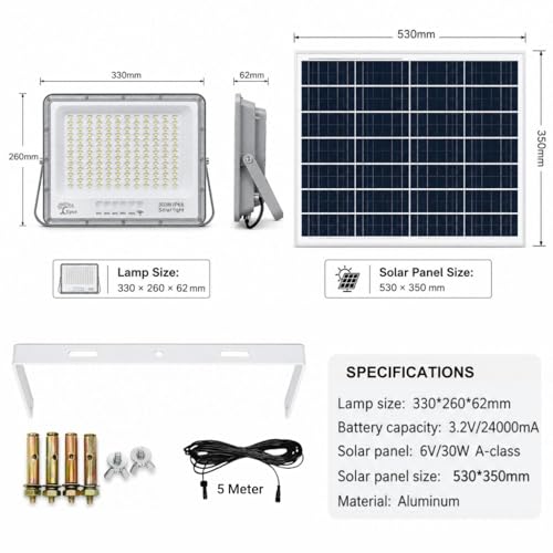 Image of Epyz 300Watt Solar Flood Light Outdoor