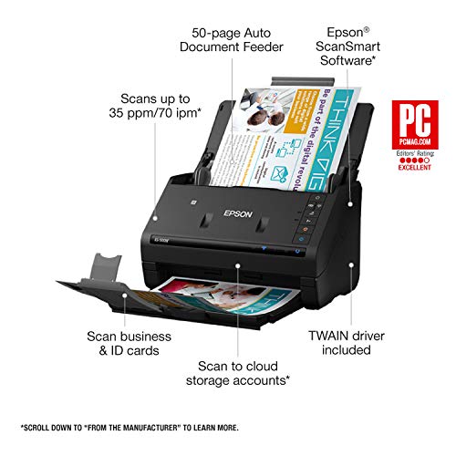 Scanner Epson WorkForce ES-500W Epson, Preto