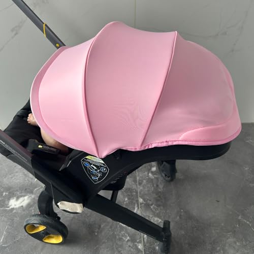 Image of Stroller Accessory Washing Kit Textile Set, Colorful Canopy & Water Resistance Soft Cushion Compatible with DOONA CAR SEAT Strollers (Pink & Black)