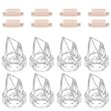 8pcs Replacement Valves & 8pcs Spout Caps for Eufy Wearable Breast Pump E10/S1/S1 Pro, Soft Silicone Dustproof Breast Pump Parts