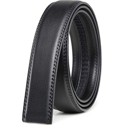 Image of Founders & C Mens Leather Ratchet Belt Strap Only 1 3 /8 inch Without Buckle,Replacement Strap Suitable for 40MM Slide Buckle