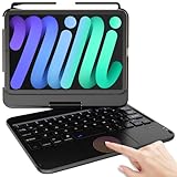 iPad Mini 6 Case with Keyboard, Keyboard iPad Mini 6th Generation 2021 8.3-inch 6th Generation, 360° Rotatable Touchpad Keyboard Case,Thin & Protective for iPad Mini (6th Generation 2021) Tablet