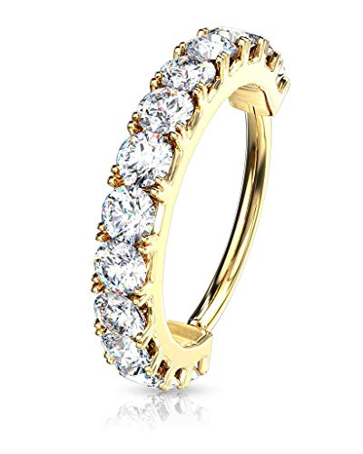 Forbidden Body Jewelry 20g 8mm 14k Gold Plated Brass Bendable