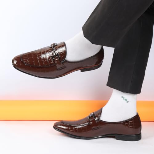 Image of FAUSTO Men Party Formal Slip On Loafer Shoes
