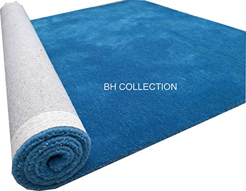 Image of Classical Look Plain Handmade Carpet with Super Soft & Pure Woolen Carpet for Your BEDROOMS & Living Room with 1 INCH Pile Height 7 X 11 FEET (210x330 cm)