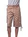 Pro Club Men's Cotton Twill Cargo Shorts with Belt, Khaki, 36"